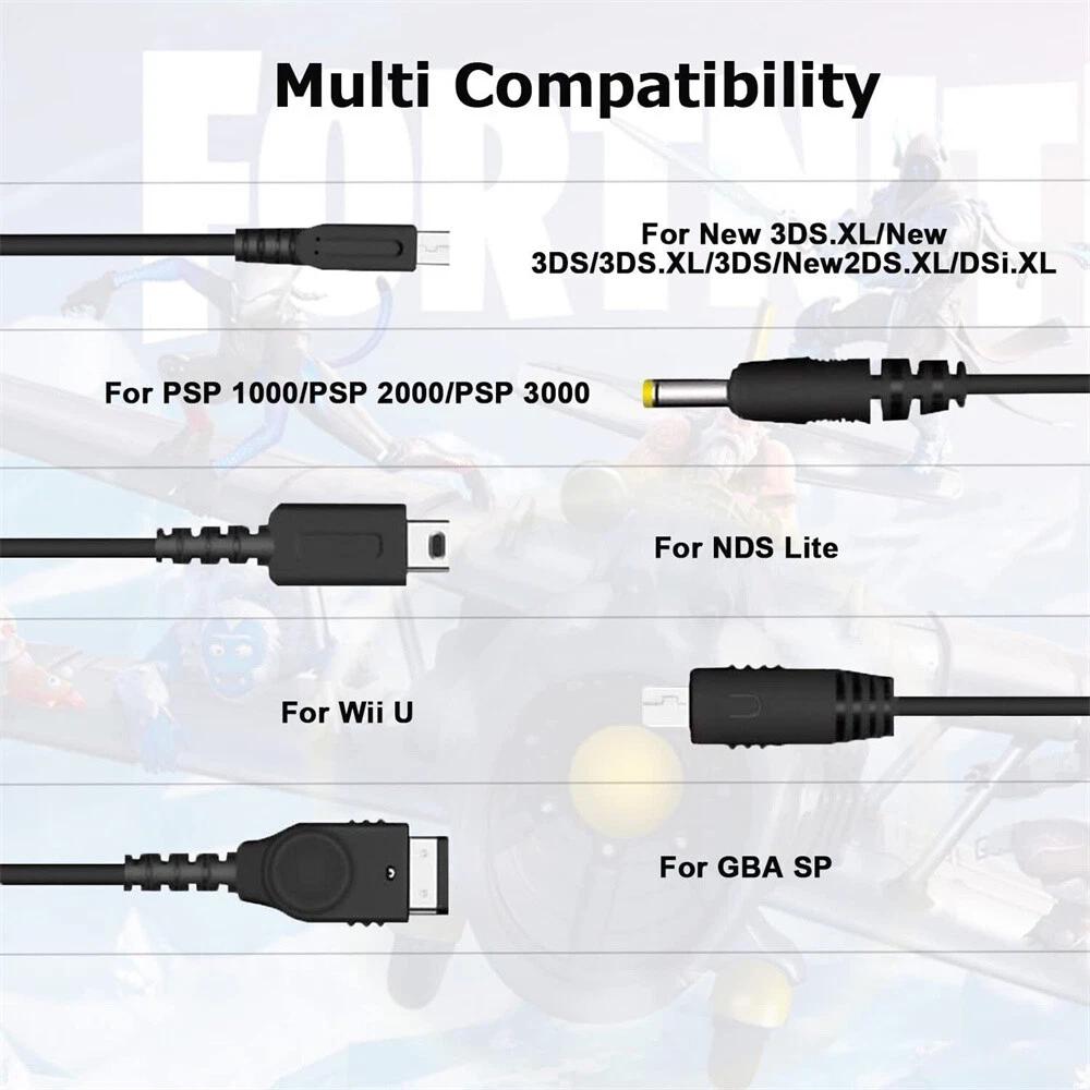 5in1 USB Charger Cord Cable For Nintendo New 2DS 3DS DSi XL NDS GBA SPDS Lite - Image 5