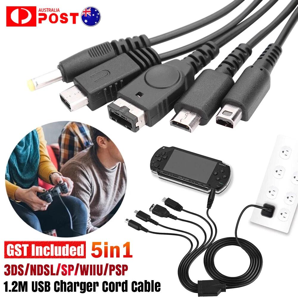 5in1 USB Charger Cord Cable For Nintendo New 2DS 3DS DSi XL NDS GBA SPDS Lite
