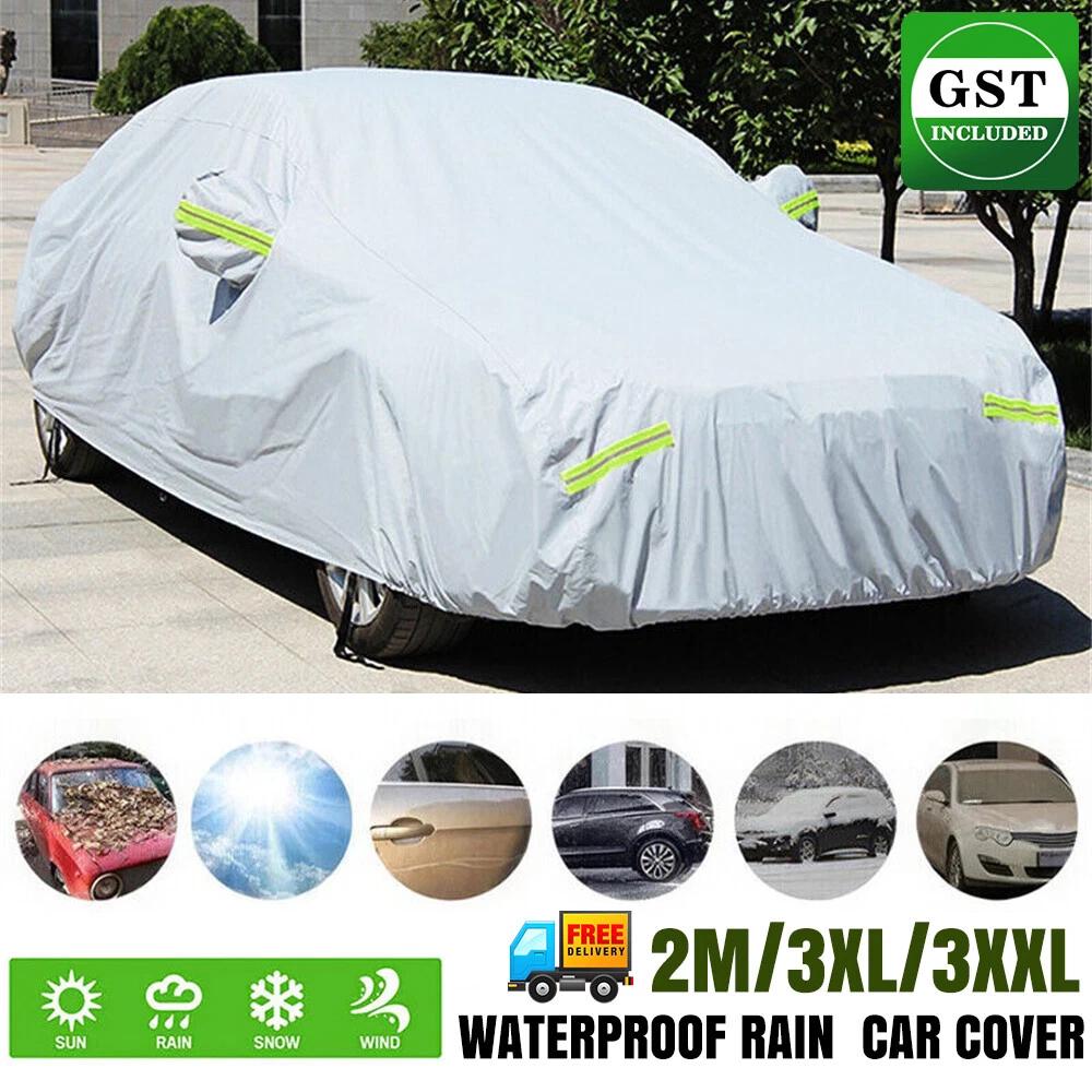Car Cover Waterproof Aluminum 6 Layers Large Rain UV Dust Hail Proof Full