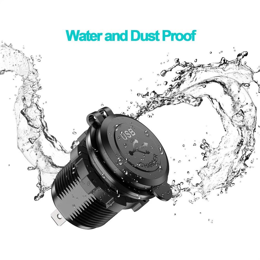 Car Dual USB 12V-24V Charger Quick Charge QC 3.0 Socket Power Outlet - Image 5