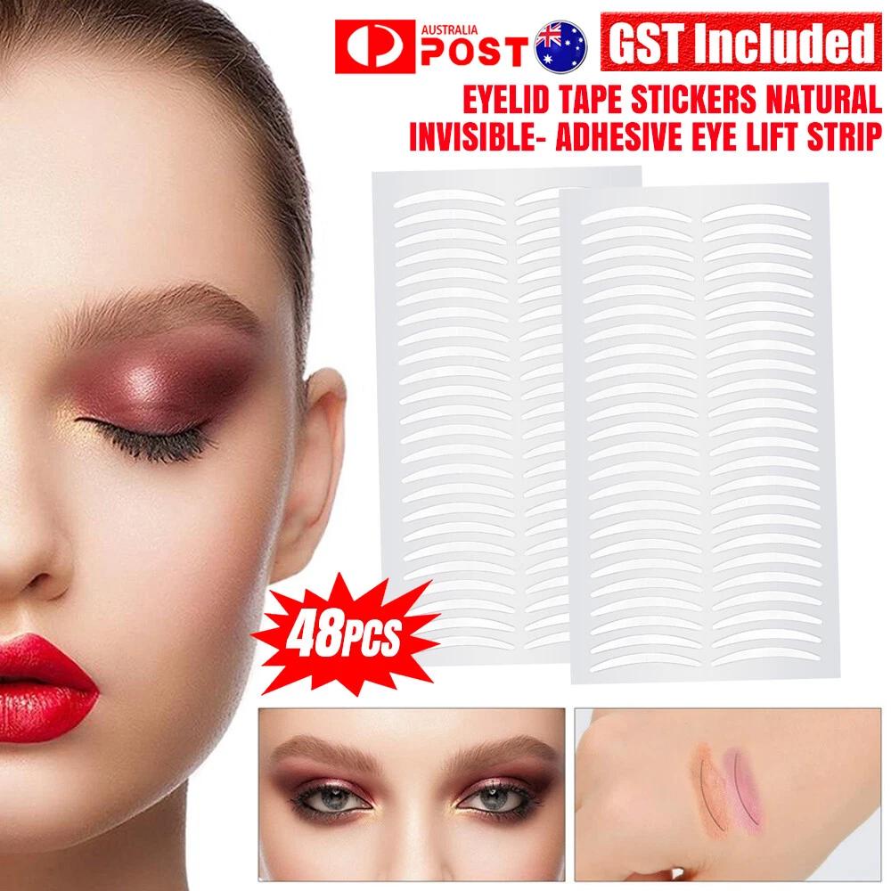 Eyelid Tape Stickers 48Pcs Natural Invisible- Adhesive Eye Lift Strips Tool
