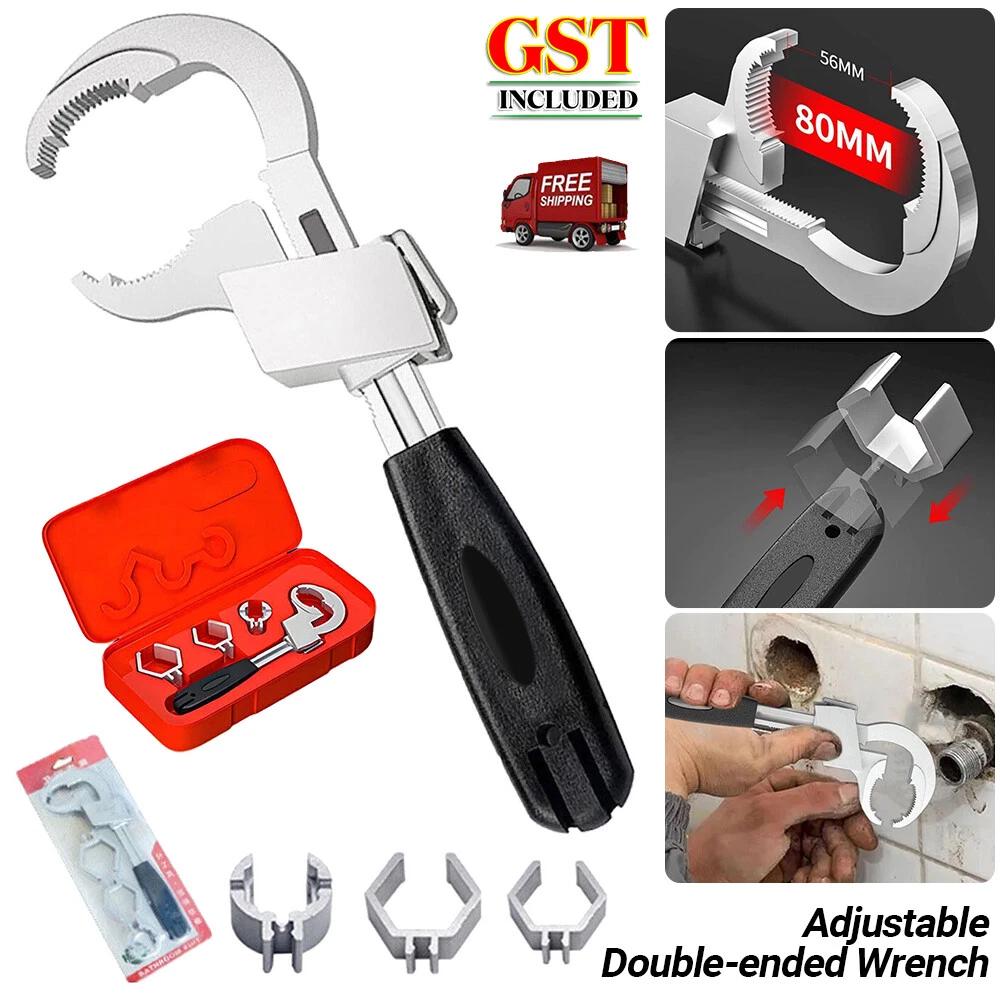 Multifunction Adjustable Double-ended Wrench Bathroom Water Pipe Spanner Tool