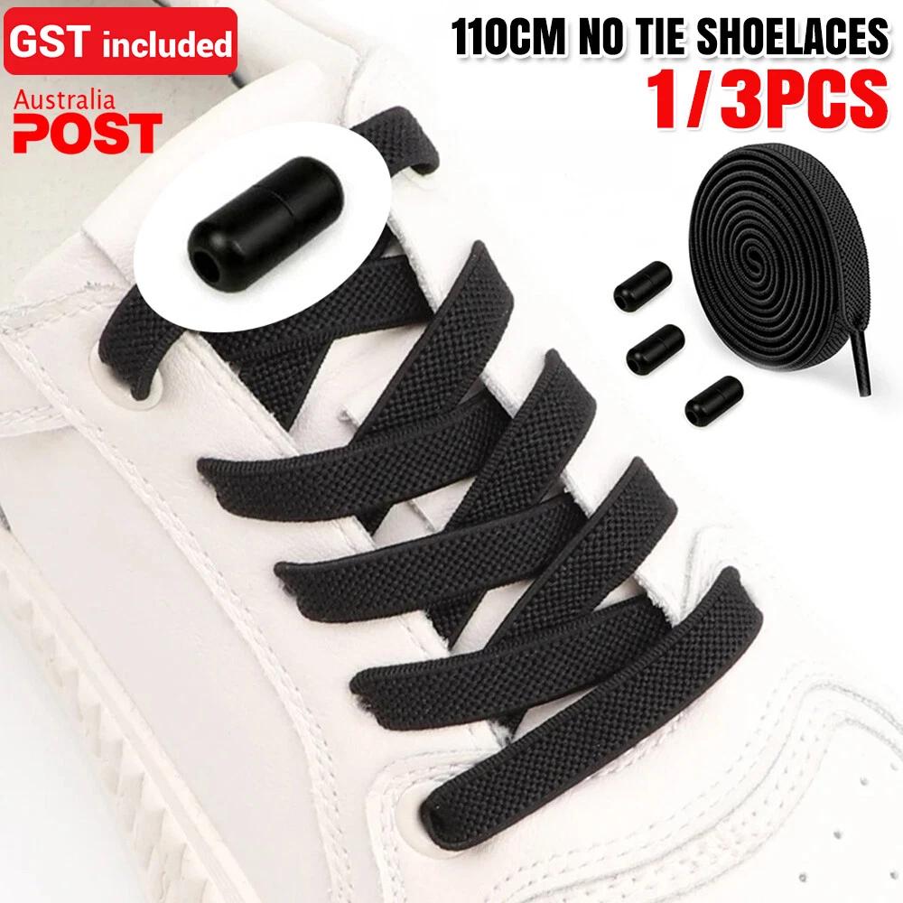 No Tie Shoe Laces Flat Elastic Shoe Laces Lazy Easy Sneakers ShoeLaces 110cm