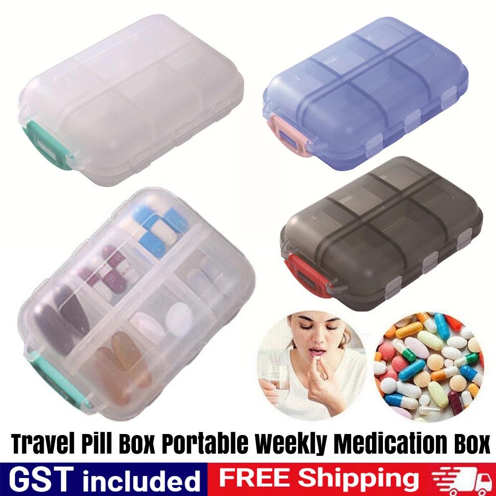 Pill Box Medicine Organizer Dispenser Box Case Travel Tablet Container Holder