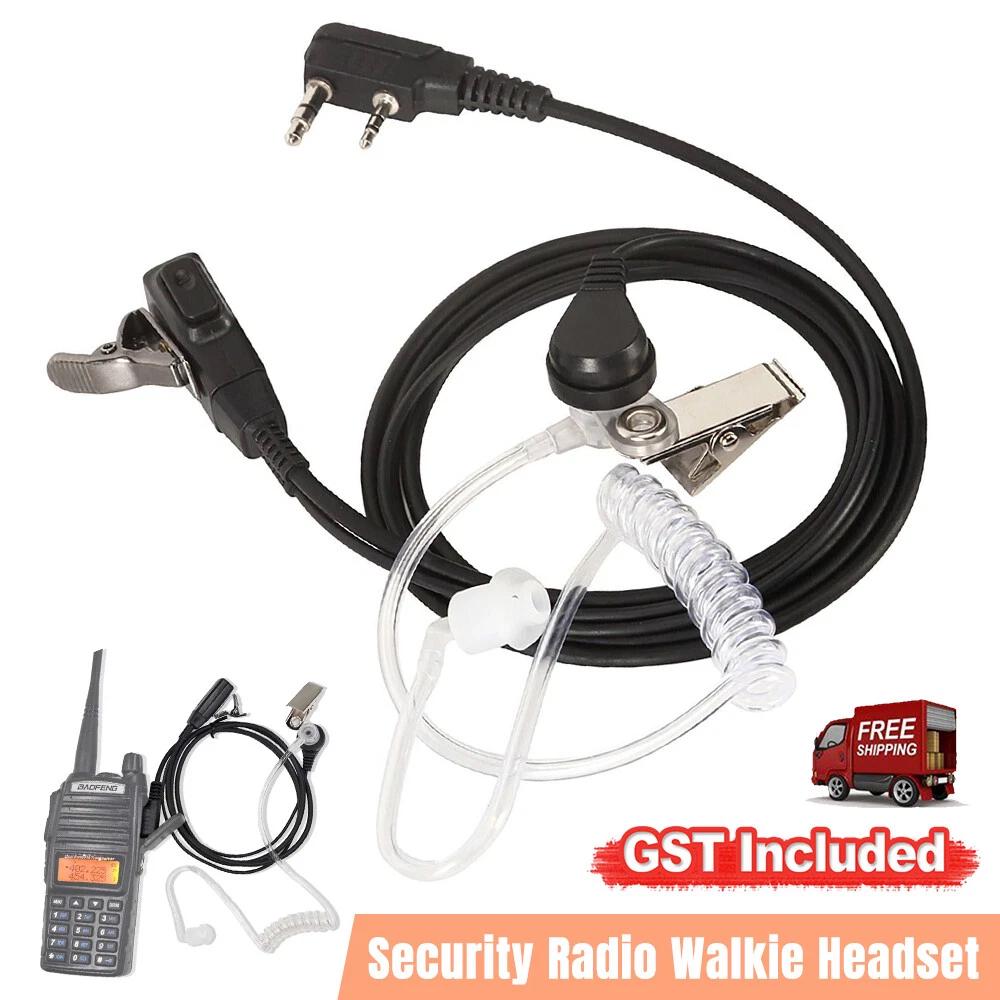 Security Radio Walkie Talkie Acoustic Tub Headset Earphone Earpiece Mic 2 Pin