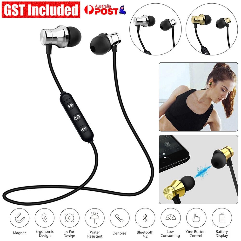 Sweatproof Wireless Bluetooth Earphones Headphones Sport Gym For iPhone iPad