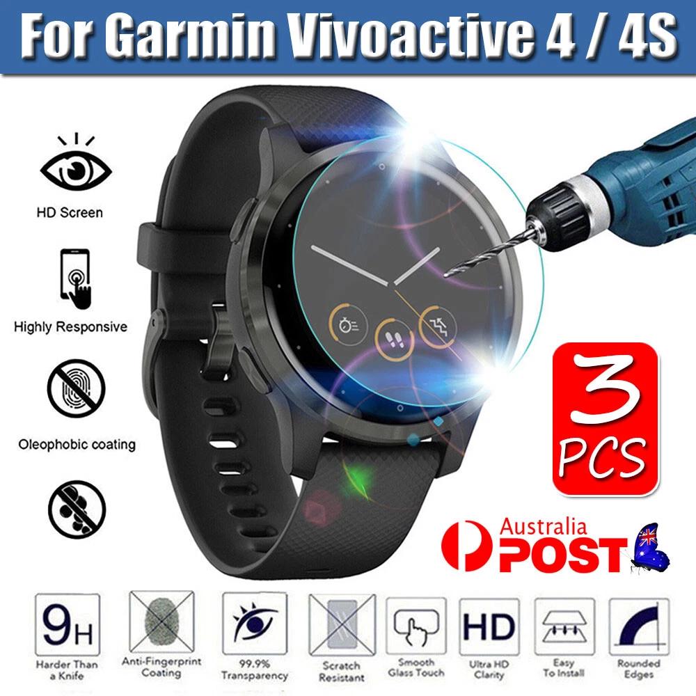 Tempered Glass Screen Protector Film Cover Case For Garmin Vivoactive 4/4S