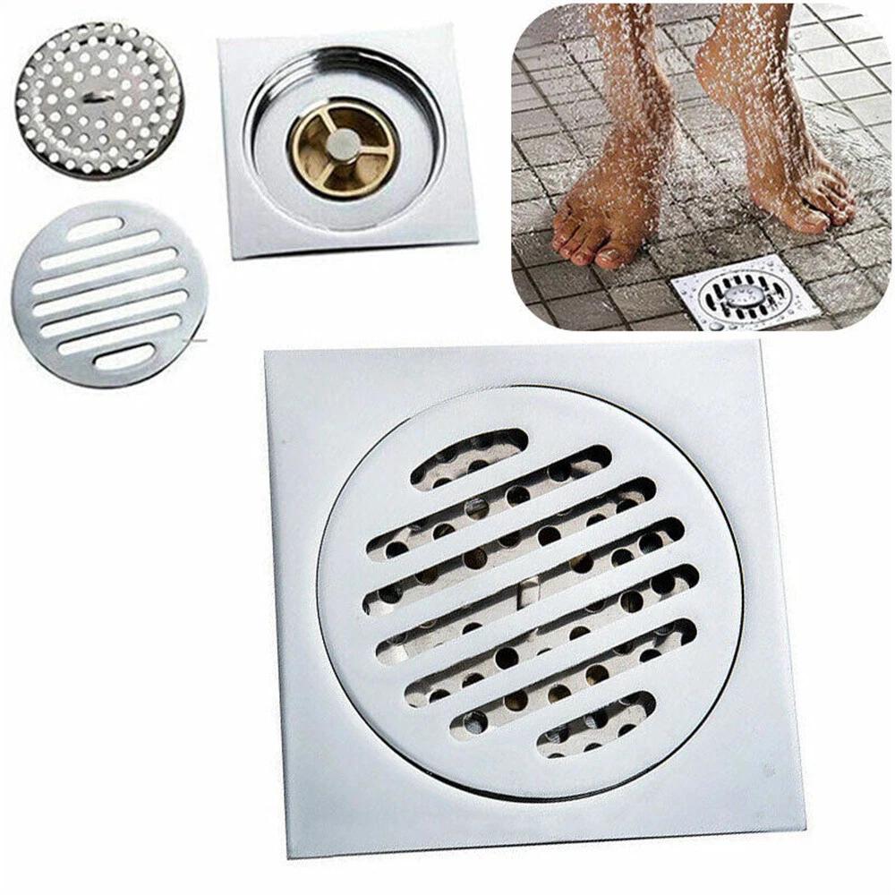 Tile Insert Floor Waste Shower Grate Drain Brass Bathroom Shower Kitchen - Image 2