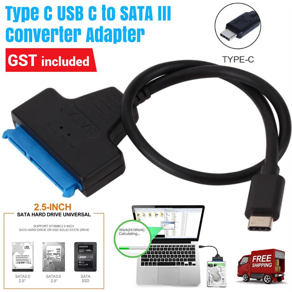 Type C USB C to SATA III Converter Adapter Cable for 2.5  Hard Drive HDD SSD