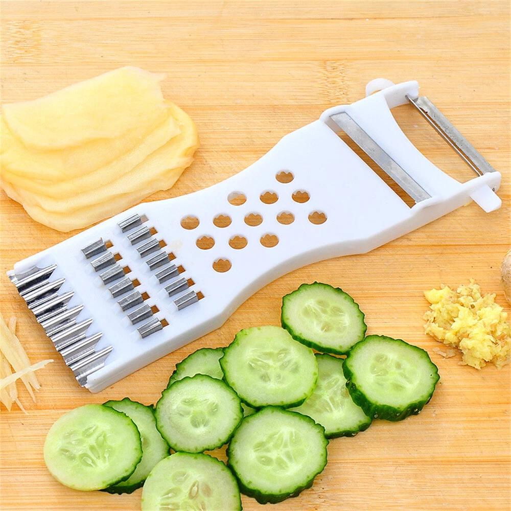 Vegetable Grater 5 in 1 Hand Held Julienne Cutter Potato Fruit Slicer Peeler - Image 6