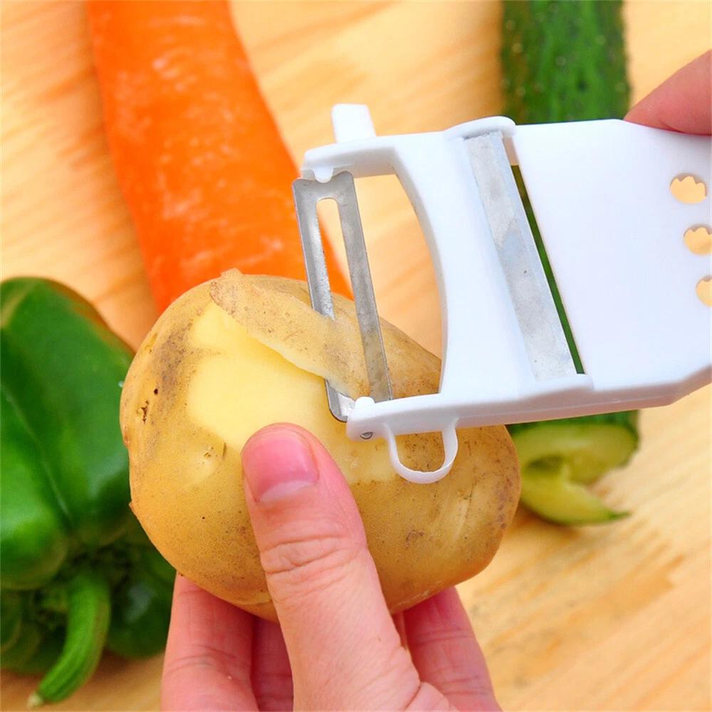 Vegetable Grater 5 in 1 Hand Held Julienne Cutter Potato Fruit Slicer Peeler - Image 3