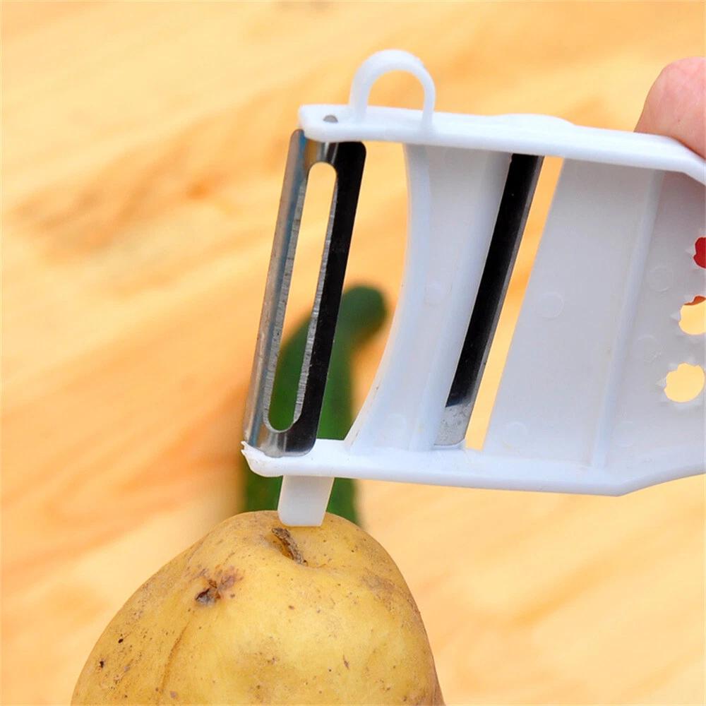 Vegetable Grater 5 in 1 Hand Held Julienne Cutter Potato Fruit Slicer Peeler - Image 5