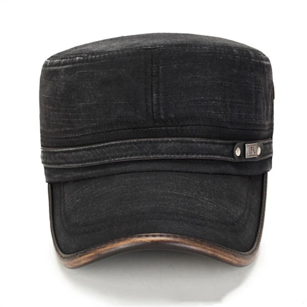 Adjustable Army Plain Hat Classic Cadet Field Military Cap Style Patrol Baseball - Image 2