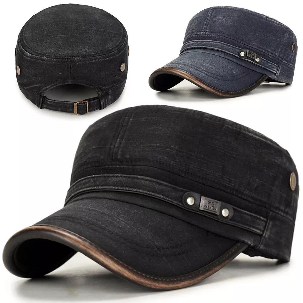 Adjustable Army Plain Hat Classic Cadet Field Military Cap Style Patrol Baseball - Image 5