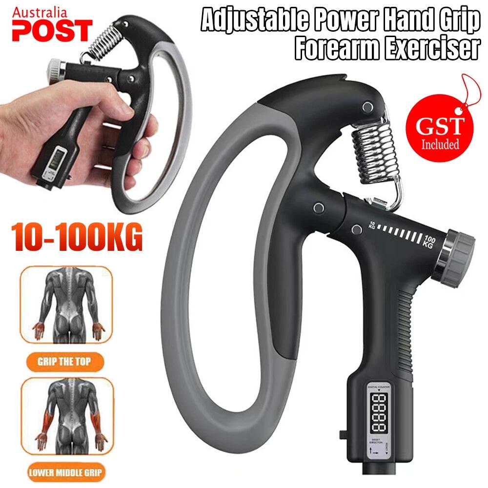 Adjustable Power Hand Grip Forearm Exerciser Gripper Strengthener Trainer 100kg