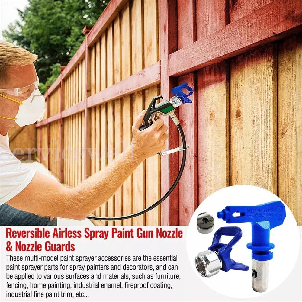 Airless Paint Sprayer Tips Reversible Spray Gun Nozzle Filters Machine Replace - Image 6