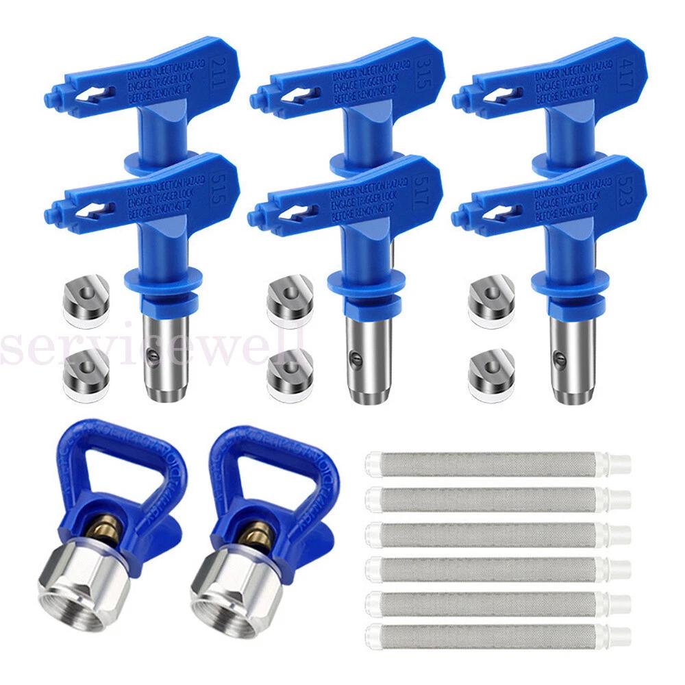 Airless Paint Sprayer Tips Reversible Spray Gun Nozzle Filters Machine Replace - Image 2