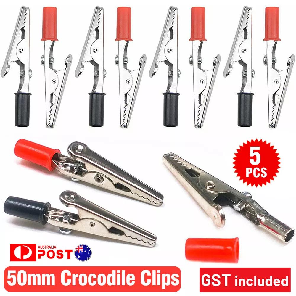 Alligator Clips 50mm Electrical Testing Crocodile Clip Probe 5/ Sets 5A