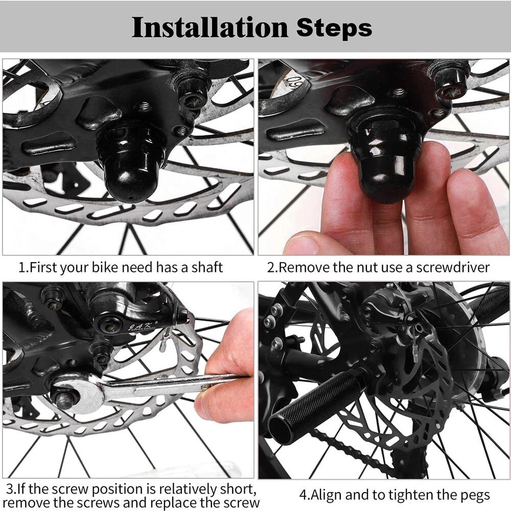 Aluminum Alloy Bicycle Pegs BMX Pegs for MTB Bike Rear Stunt Fit 3/8 in Axles~ - Image 2