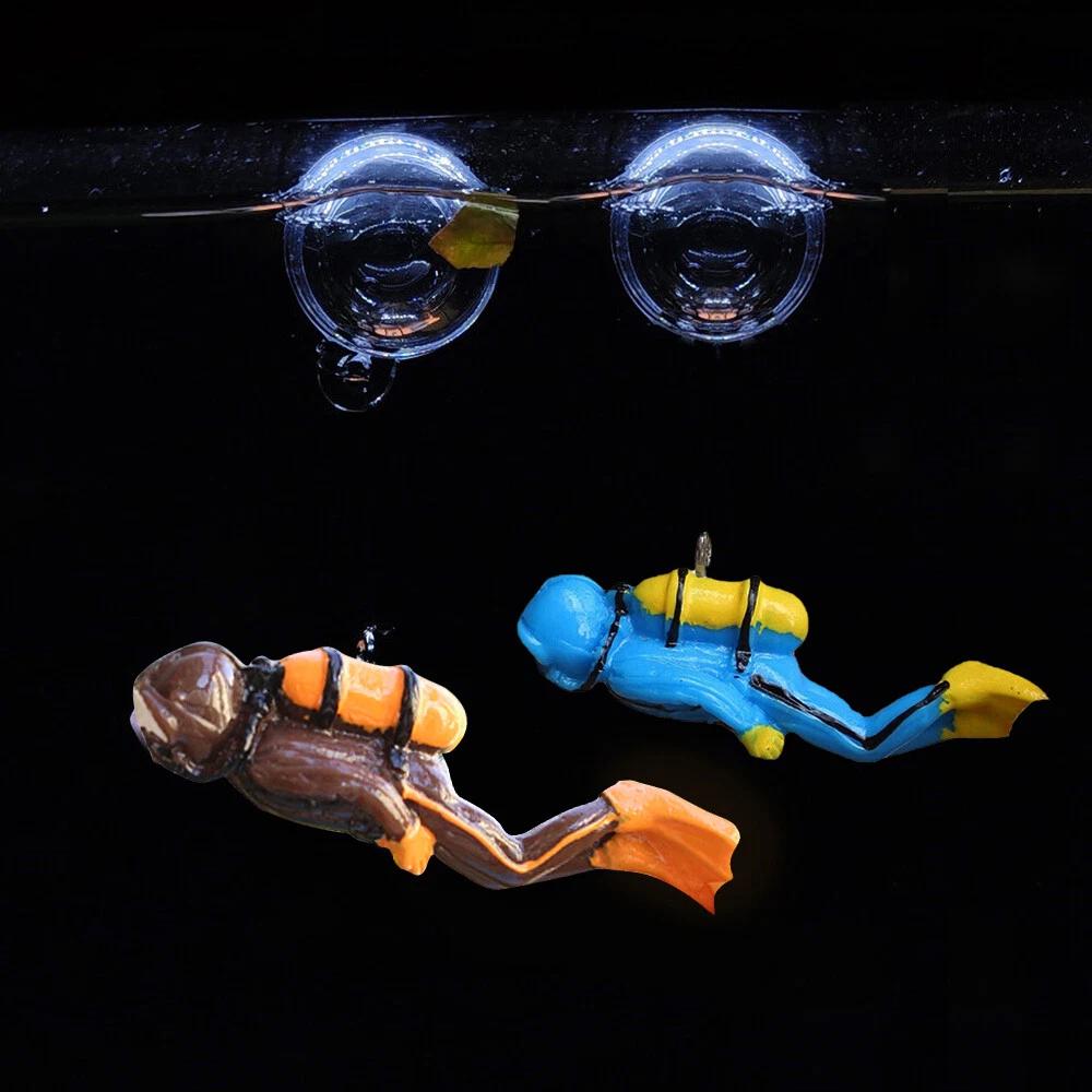 Aquarium Fish Tank Aquatic Landscape Diver Underwater Floating Ornament - Image 5