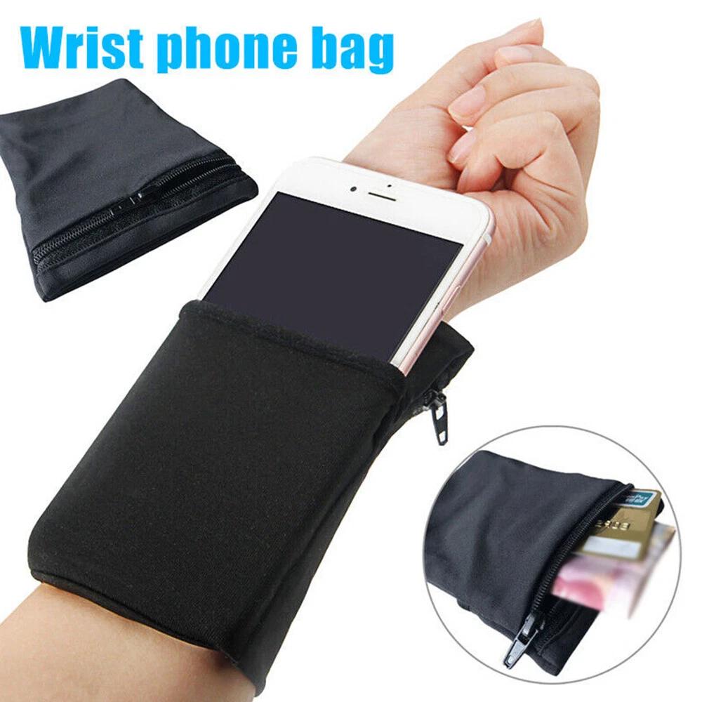 Arm Band Mobile Phone Holder Bag Sports Running Jogging Gym Exercise Pouch Black