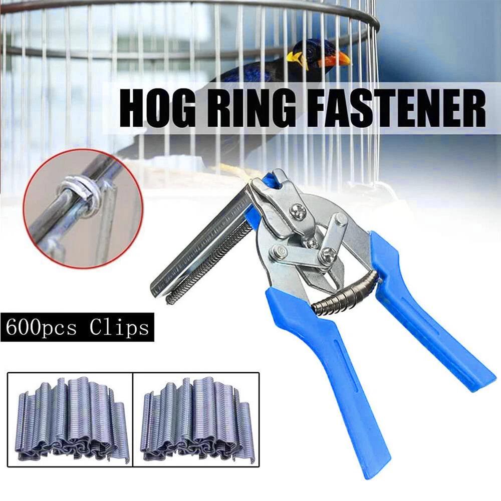 Auto-feed Hog Ring Pliers Tool M Type Nailer Steel Nail Rings Upholstery Install - Image 2