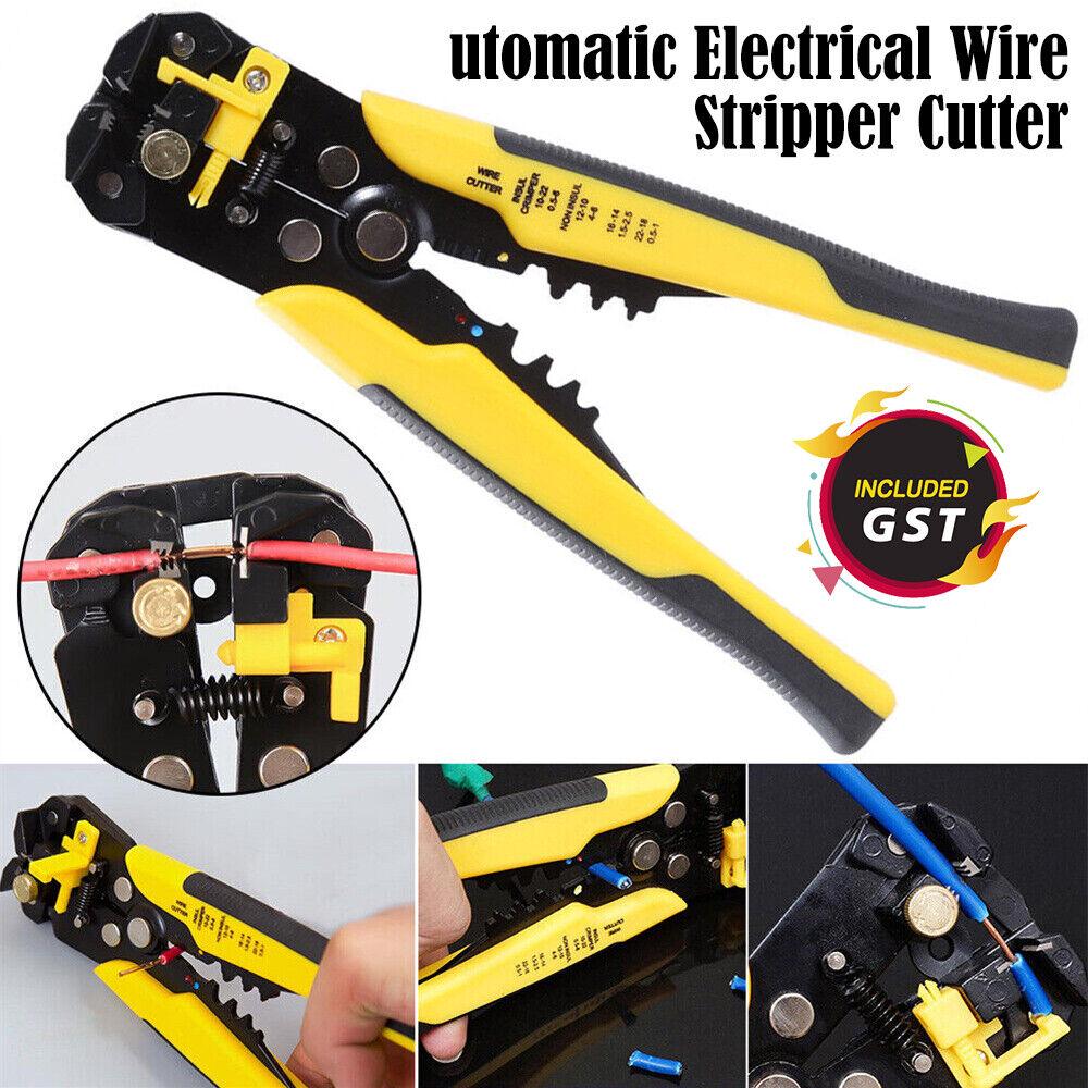 Automatic Electrical Wire Stripper Cutter Pliers Cable Crimper Terminal Tool +