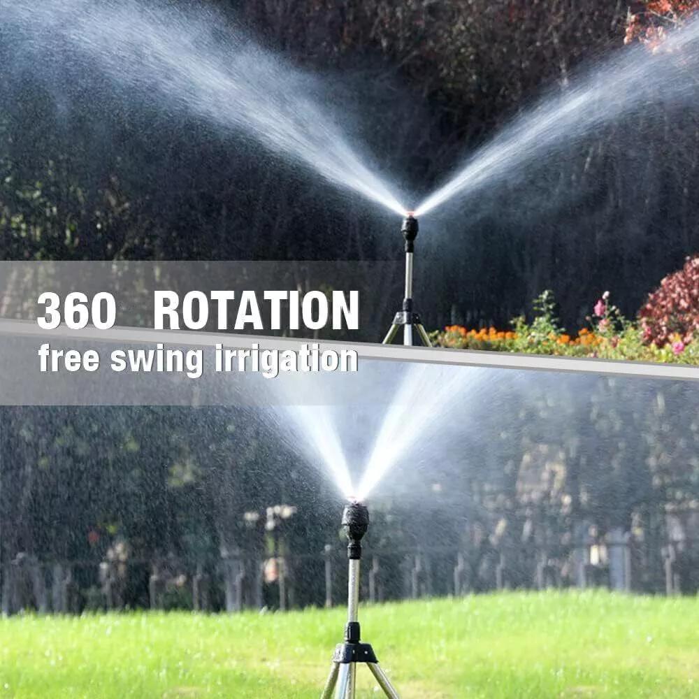 Automatic Rotating Sprinkler w/Tripod 360° Watering Nozzle for Garden Irrigation - Image 7