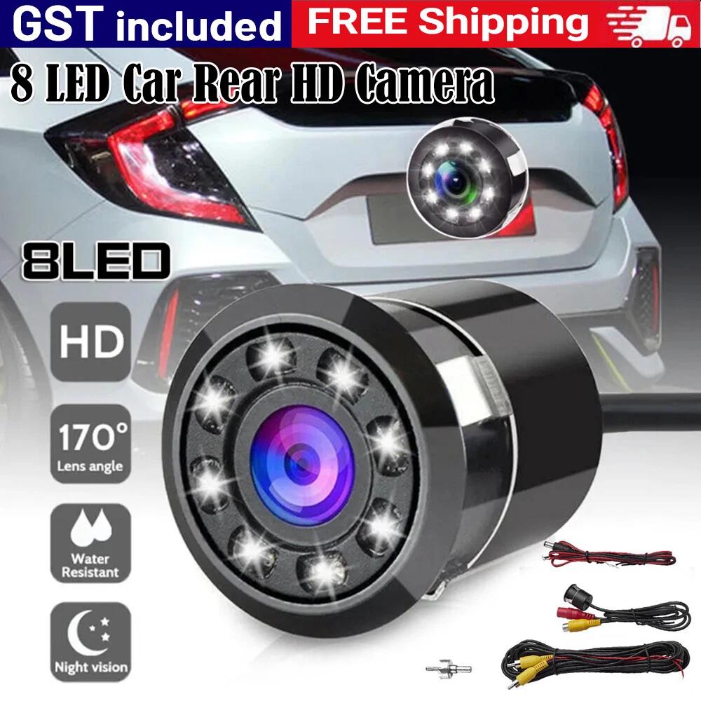 Backup Car Reverse Camera 8 LED Rear View Reverse Parking Waterproof HD Camera