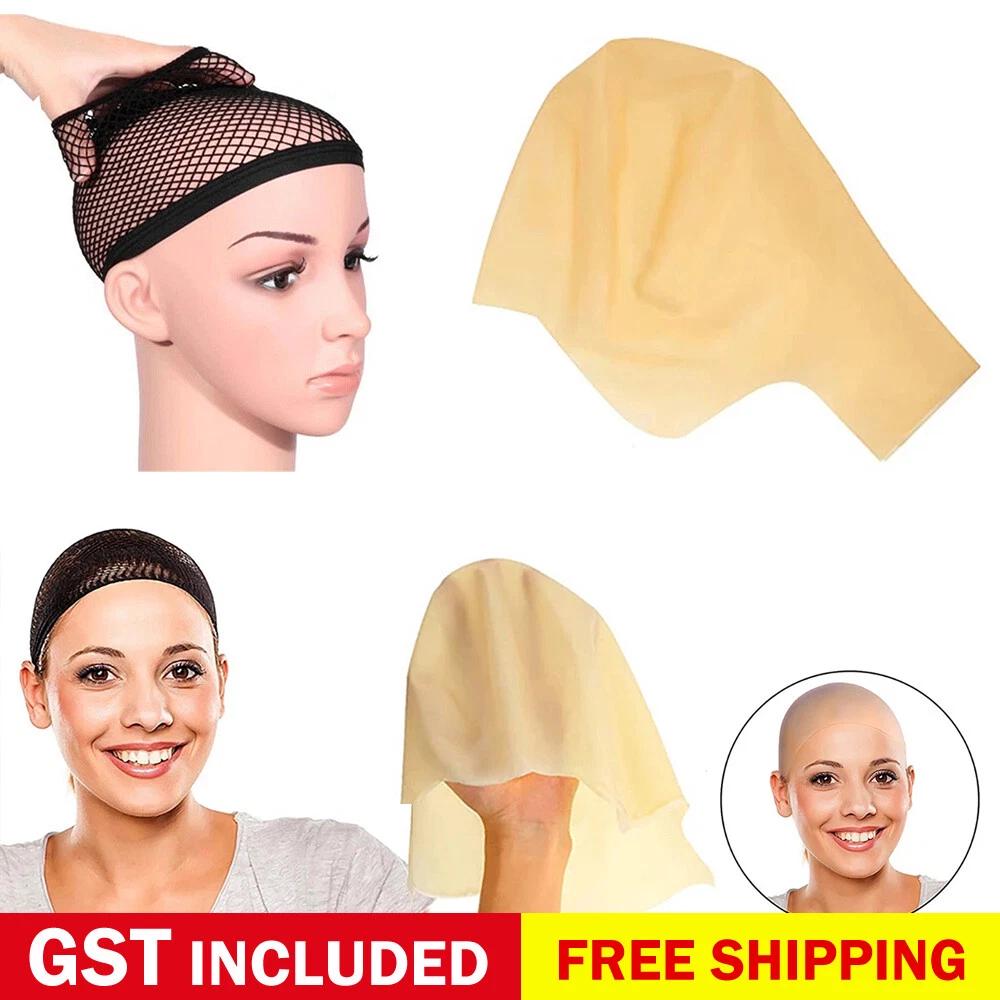 Bald Skin Head Unisex Funny Skinhead Dress Fancy Costume Latex Wig Cap Set