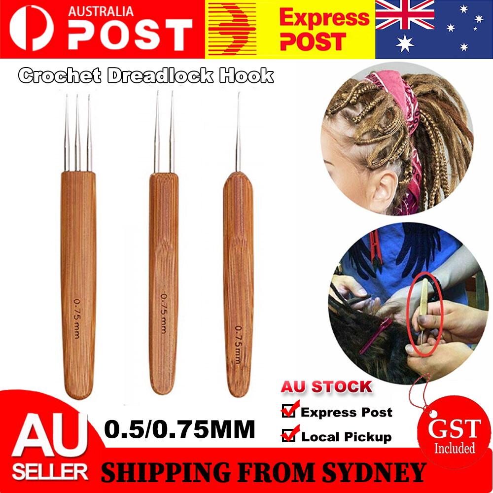 Bamboo Crochet Dreadlock Hook Needle Dread Tool Braiding Hair Maintenance Craft