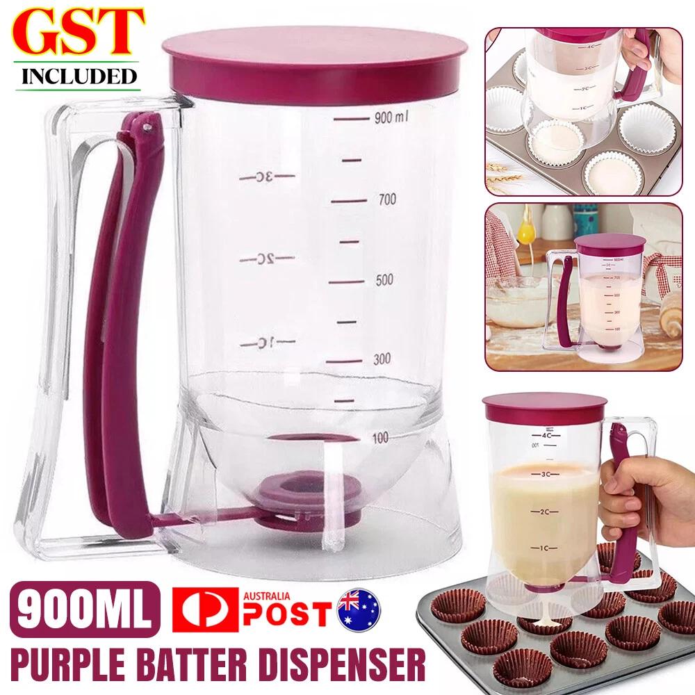 Batter Dispenser Waffle Kitchen Measuring Cupcake Pancake Baking Tool Cup 900mL