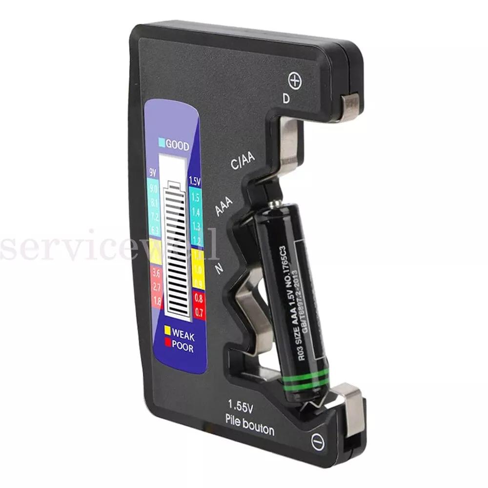 Battery Tester Tool Universal AA AAA C D 9V Button Accessory Cell Volt Checker - Image 2