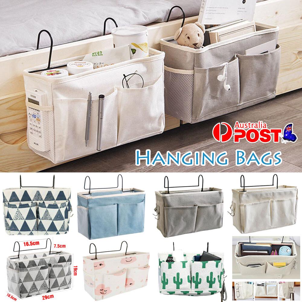 Bedside Caddy Hanging Storage Bed Holder Couch Organizer Container Bag Pocket
