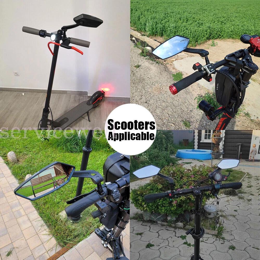 Bicycle Bike Cycle Handlebar Rear View Mirrors Rearview Rectangle Back Mirror - Image 6