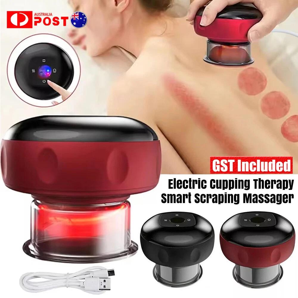 Body Slimming Electric Cupping Therapy Smart Scraping Massager Red Light Heating