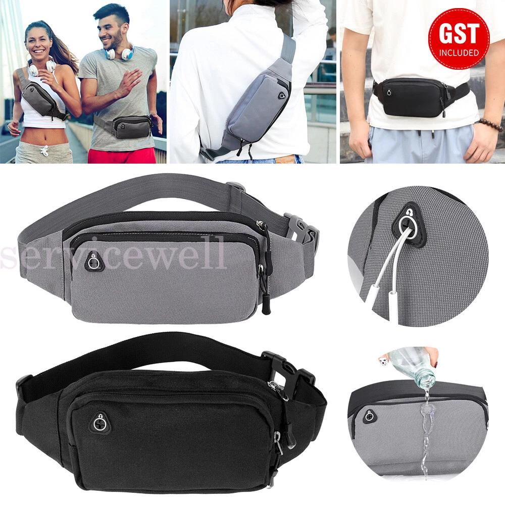 Bum Waist Bag Handy Belt Climbing Hiking Fanny Pack Zip Sport Pouch Large Unisex
