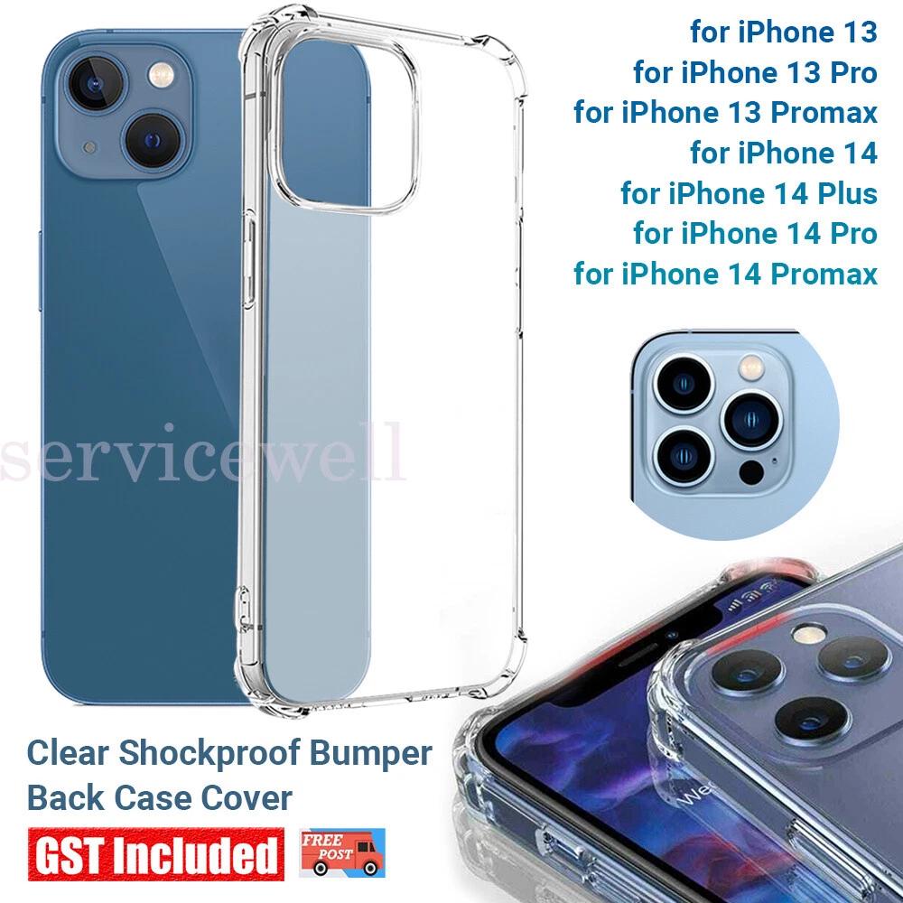 CLEAR CASE For iPhone 14 13 Pro Max Shockproof Gel Phone Cover Heavy Duty