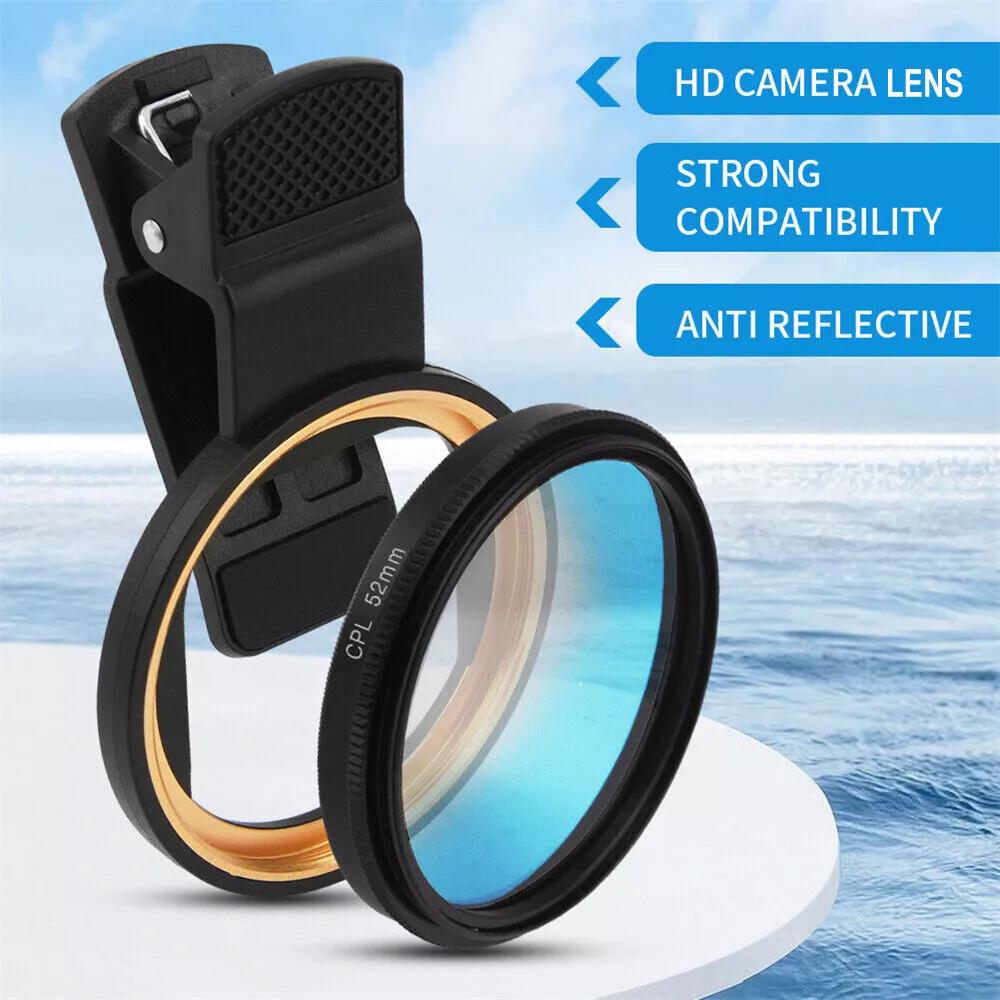 CPL Filter HD Clip On Cover Polarizer Lens Clip Phone Camera Lens 52mm - Image 5