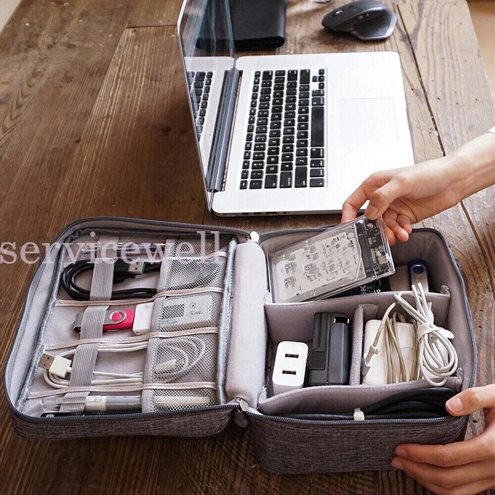 Cable Organiser Bag Charger USB Electronic Accessories Storage Travel Case New