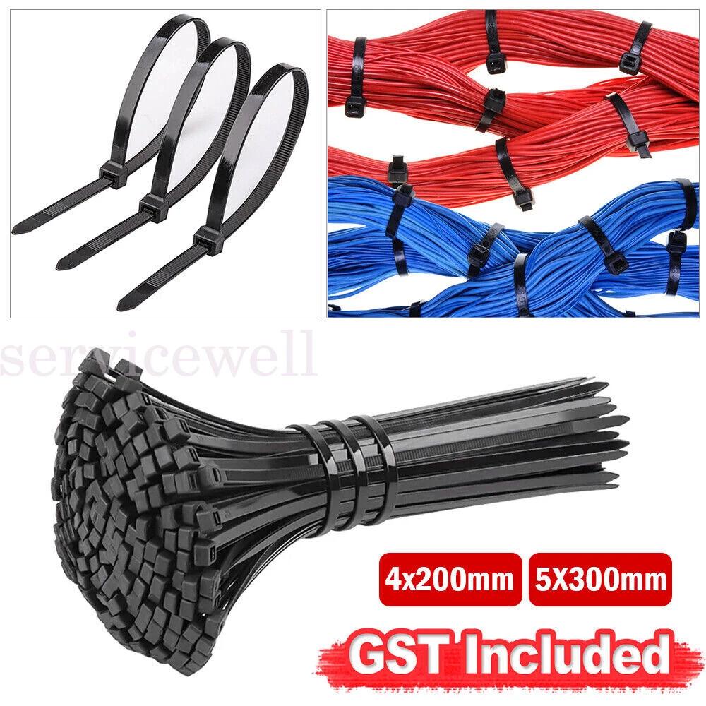 Cable Ties Zip Ties Nylon UV Stabilised 100 Bulk Black Cable Tie AU - Image 2