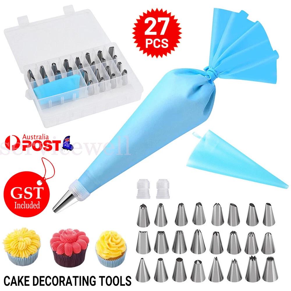 Cake Decorating Kit 27 Pieces Tools Baking Nozzles Piping Tips Icing Bag