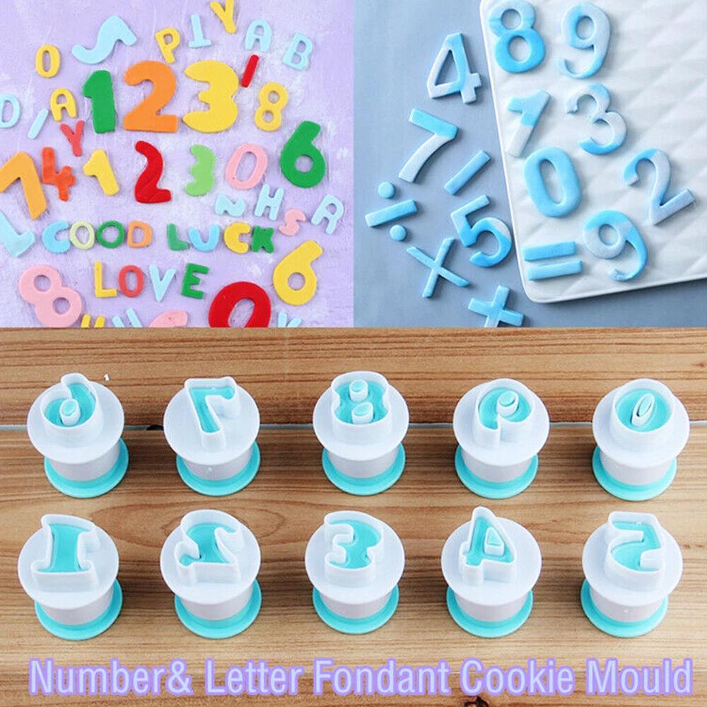 Cake Decorating Tool 26 Alphabet Number Letter Fondant Icing Cutter Mould Molds