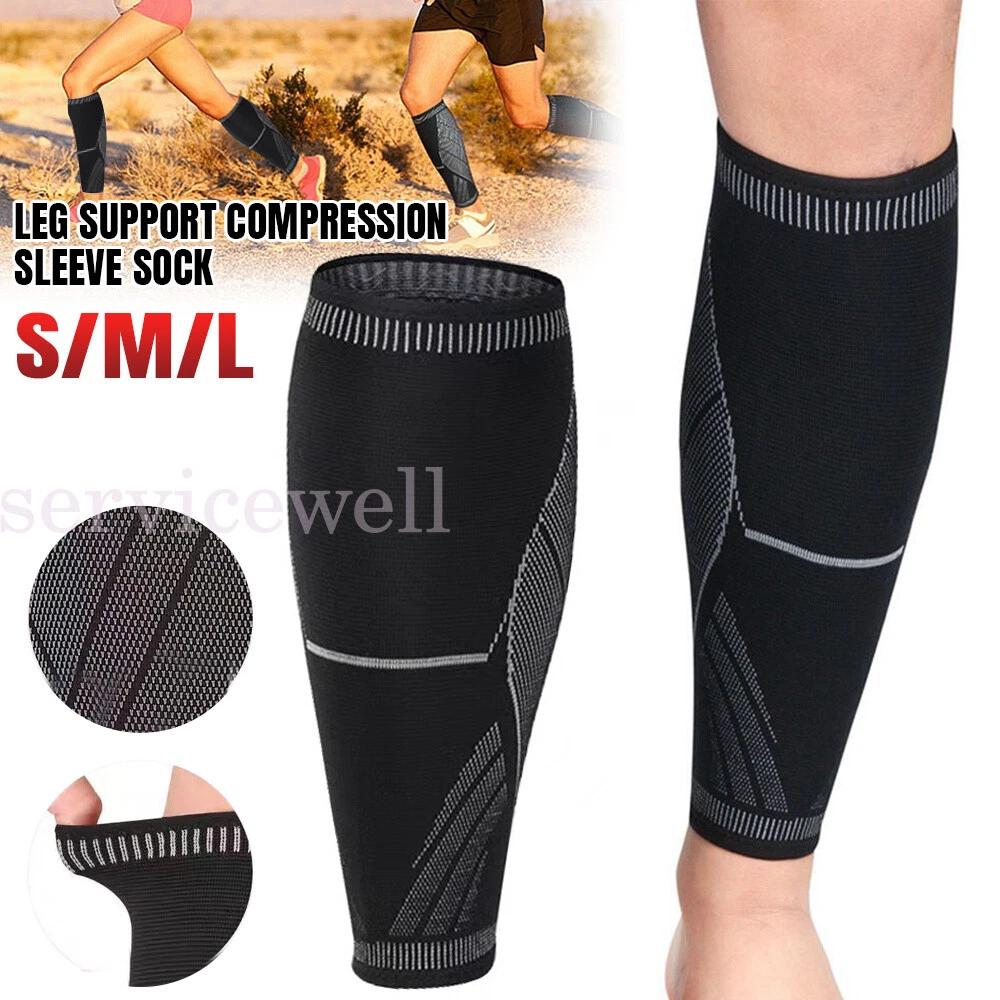 Calf Leg Support Compression Sleeve Socks Stocking Shin Brace Pain Relief