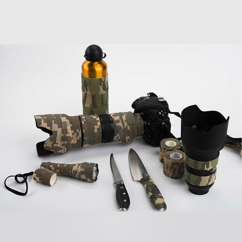 Camo Tape Army Camo Wrap Rifle Gun Shooting Hunting Camouflage Stealth Webbing - Image 5