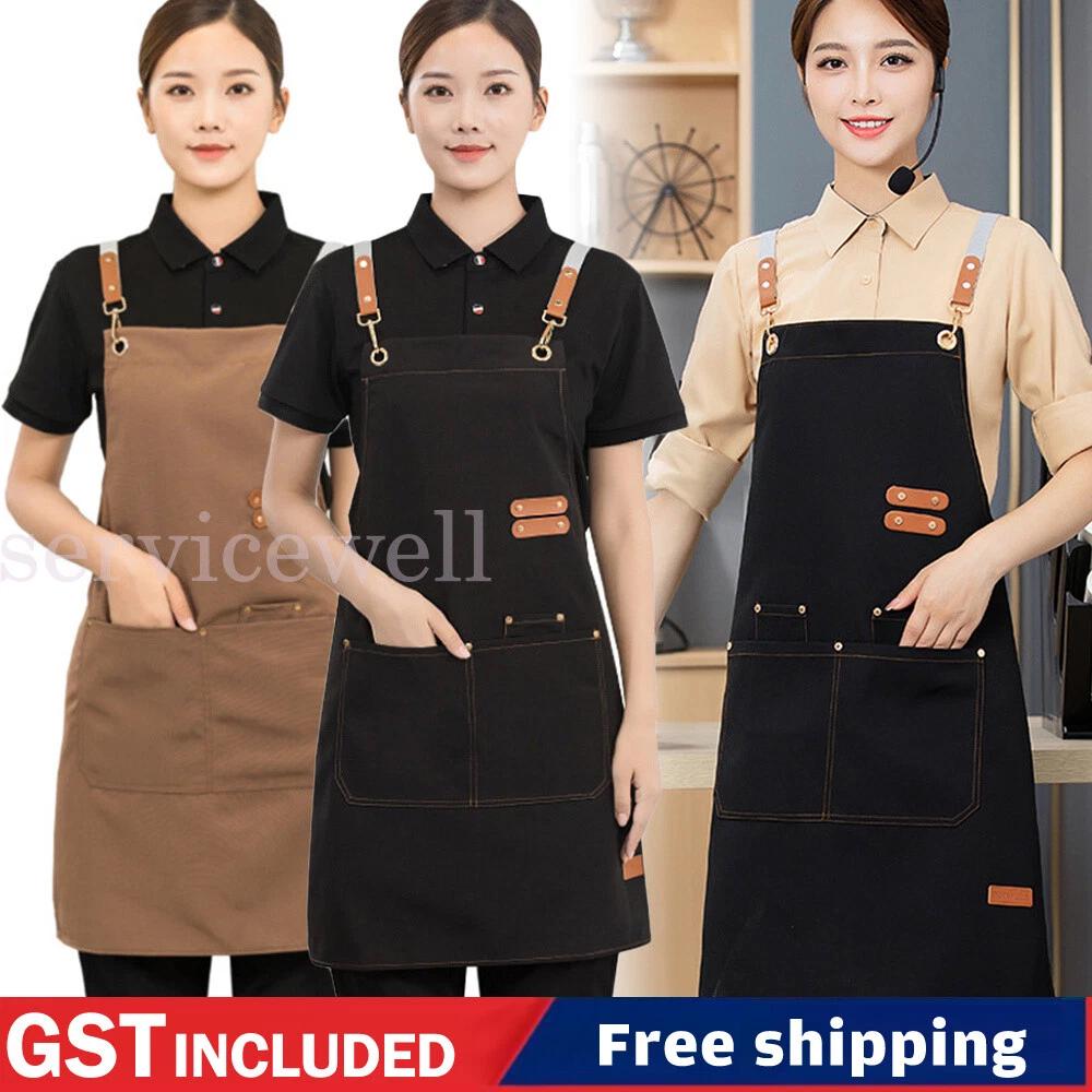 Canvas Apron Washable Butcher Waiter Chef Waterproof Kitchen Cooking