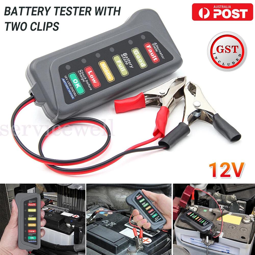 Car Battery Tester Automotive 12V Digital Testing Tool Voltage Analyzer Checker