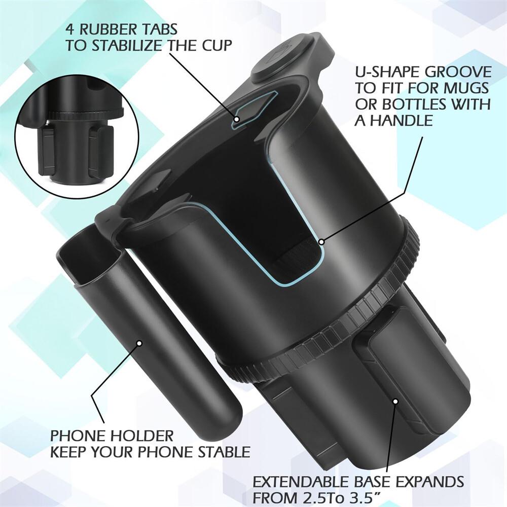 Car Cup Holder Expander Adapter for Bottles and Big Drinks Stable Fit for Car Auto - Image 4