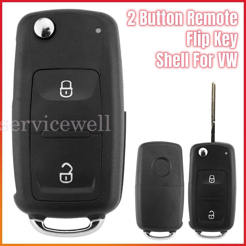 Car Key Shell For VW Volkswagon 2 Button HU162 Amarok Golf Jetta Passat Polo
