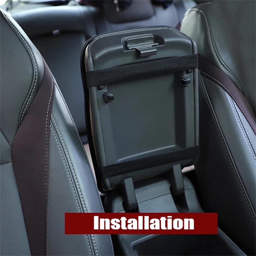 Car Leather Cushion Mat Armrest Cover Pad Center Console Box Protector 32*19cm - Image 5